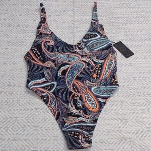 NEW RELLECIGA Paisley One Piece Swimsuit - Multicolor Vacation Beach